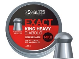 Diabolos EXACT King Heavy MKII 6,35mm (cal .25) / 2,200g - 300db [JSB Match Diabolo]