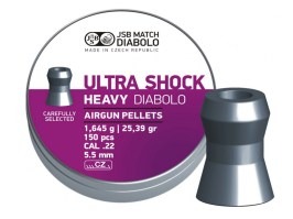 Diabolos Ultra Shock Heavy 5,50mm (cal .22) / 1,645g - 150db [JSB Match Diabolo]