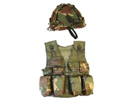 Gyerek támadó mellény és sisak szett - DPM [KOMBAT Kids]