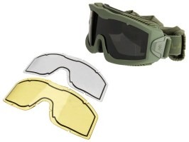 Airsoft maszk AERO Series Thermal, OD - átlátszó, füstszürke, sárga, sárga [Lancer Tactical]