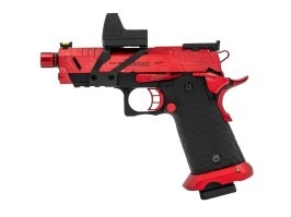 Airsoft GBB pisztoly Hi-Capa Vengeance Compact Red Dot, fekete-piros [Vorsk]