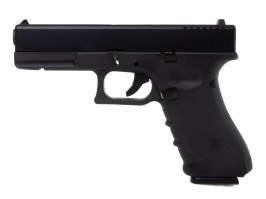 Airsoft pisztoly EU7, fém tolózár, gáz visszahúzás - Fekete [Raven]