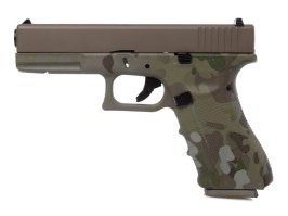 Airsoft pisztoly EU7, fém tolózár, gáz visszahúzás - HYDRO TAN/CAMO [Raven]