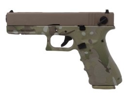 Airsoft pisztoly EU8, robbanás, fém tolózár, gáz visszahúzás - HYDRO TAN/CAMO [Raven]