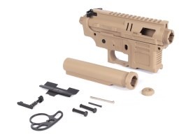 Teljes M4-es nejlon test / váz, válltámasz-csővel – TAN [SLONG Airsoft]