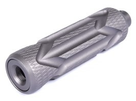 Fém hangtompító 128 x 35 mm (SL10336B) – szürke [SLONG Airsoft]