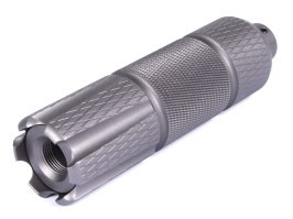 Fém hangtompító 128 x 35 mm (SL10337B) – szürke [SLONG Airsoft]