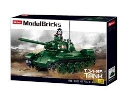 M38-B0982 T34-85 tank M38-B0982 tégla modell [Sluban]