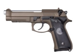 Airsoft pisztoly M9A1, gáz visszahúzós (GBB) - TAN [Snow Wolf]