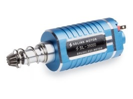 Kefe nélküli motor SX-1 Black 39k RPM fordulatszám-szabályozással - hosszú tengely [SOLINK]