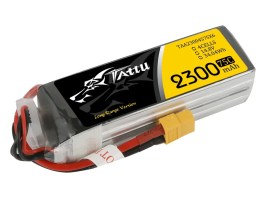 Li-Po akkumulátor 14,8 V, 2300 mAh, 75C, 105×35×29 mm – XT60 [Tattu]