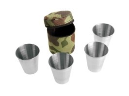 Stainless steel shot cups 0.07l, 4pcs - camo [TifanTEX]