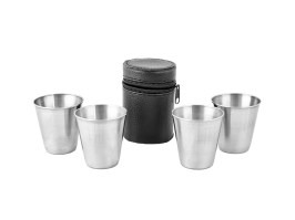 Stainless steel shot cups 0.07l, 4pcs [TifanTEX]
