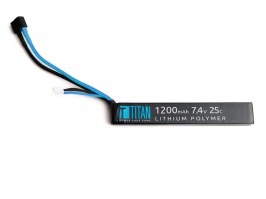 Akkumulátor Li-Po 7,4V 1200mAh 25C - Mini AK bot a Dean-nal [TITAN]