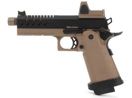 Airsoft GBB pisztoly Hi-Capa 4.3 Red Dot, Fekete-TAN [Vorsk]