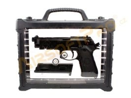 Airsoft pisztoly M9A1 Gen2, fekete, fullmetal, blowback, LED BOX [WE]
