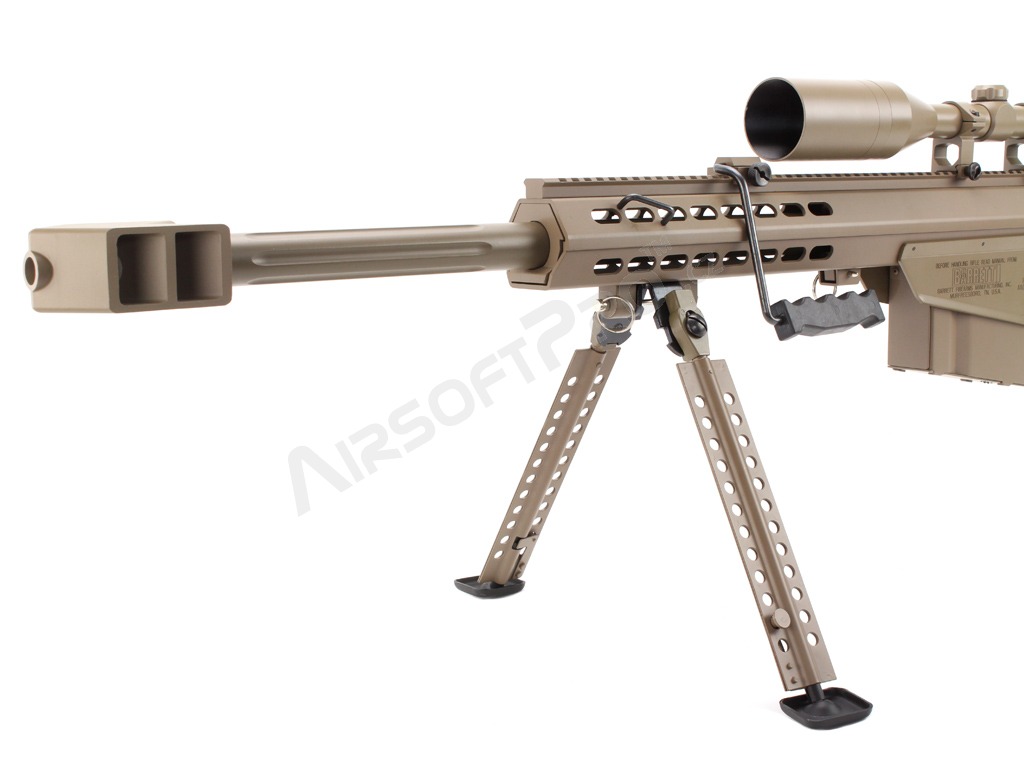 Airsoft sniper M82 CQB BARRETT (SW-02CQB-A), puškohľad + dvojnožka, TAN [Snow Wolf]