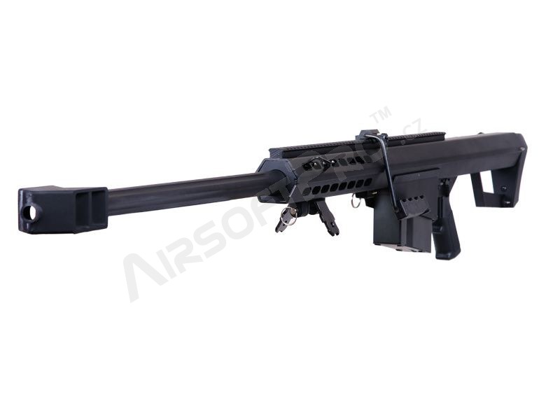 Airsoft sniper M82 BARRETT (SW-02A), puškohľad + dvojnožka, čierny [Snow Wolf]