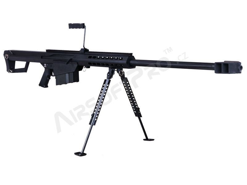 Airsoft sniper M82 BARRETT (SW-02A), puškohľad + dvojnožka, čierny [Snow Wolf]