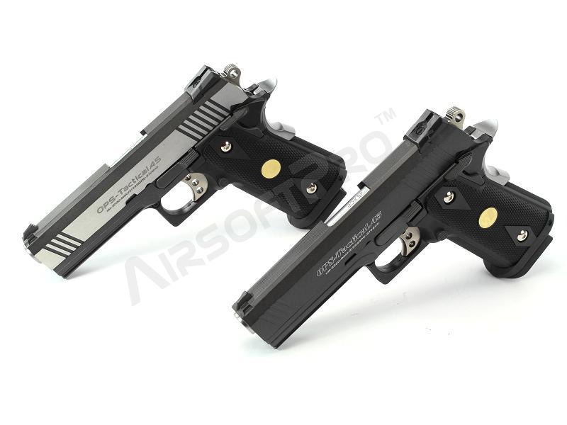 Airsoftová pištoľ Hi-Capa 4.3 OPS Special Edition - GBB, celokov, strieborná [WE]