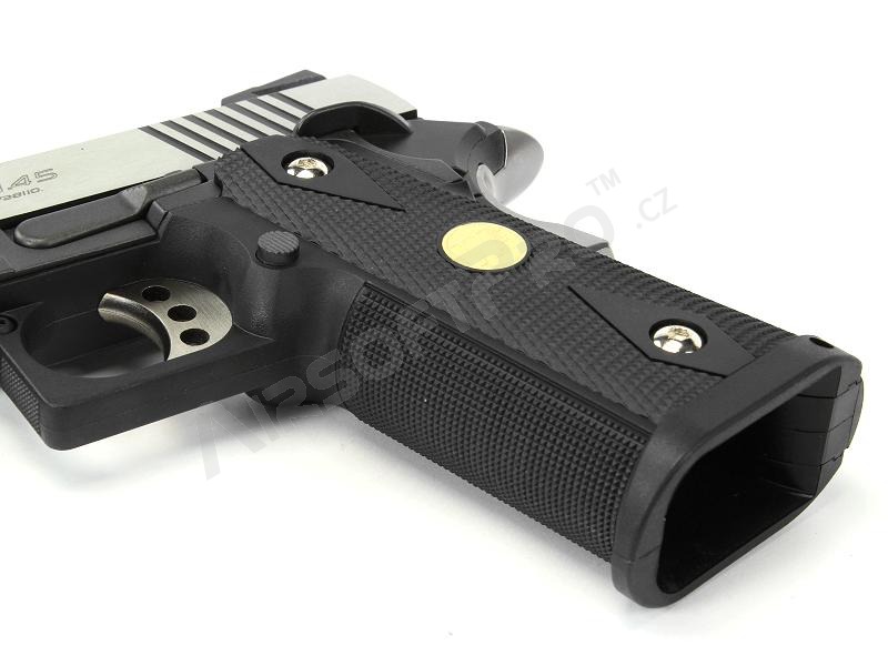 Airsoftová pištoľ Hi-Capa 4.3 OPS Special Edition - GBB, celokov, strieborná [WE]
