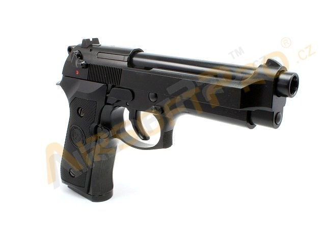 Airsoft pistol M92 Gen2, black , celokov, AUTO blowback, LED BOX [WE]