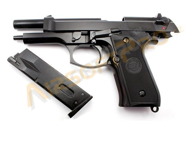 Airsoft pistol M92 Gen2, black , celokov, AUTO blowback, LED BOX [WE]