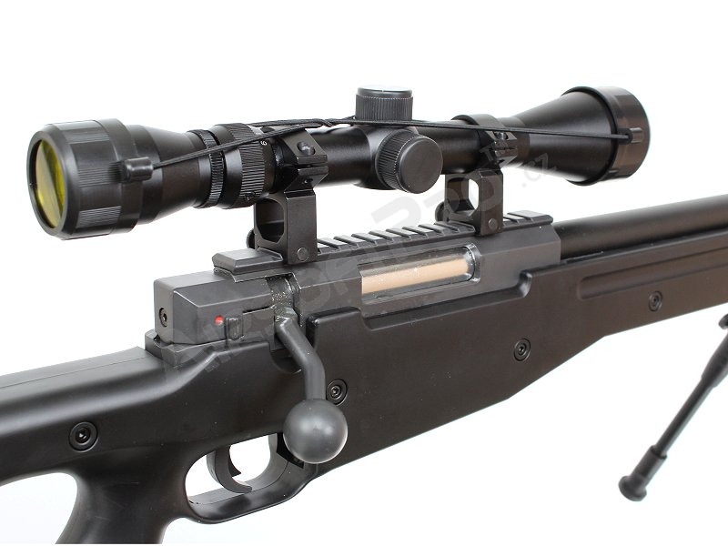 Airsoft sniper L96 (MB01C) + puškohľad + dvojnožka - čierna [Well]